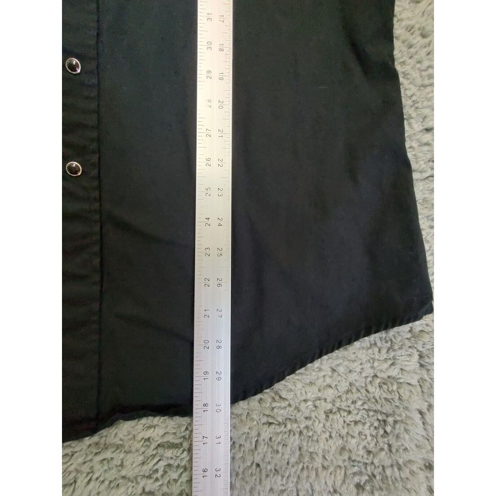 Roper Embroidered Shirt Men's L Guns Pistols Smile Pockets Black Snap Western - Picture 6 of 11